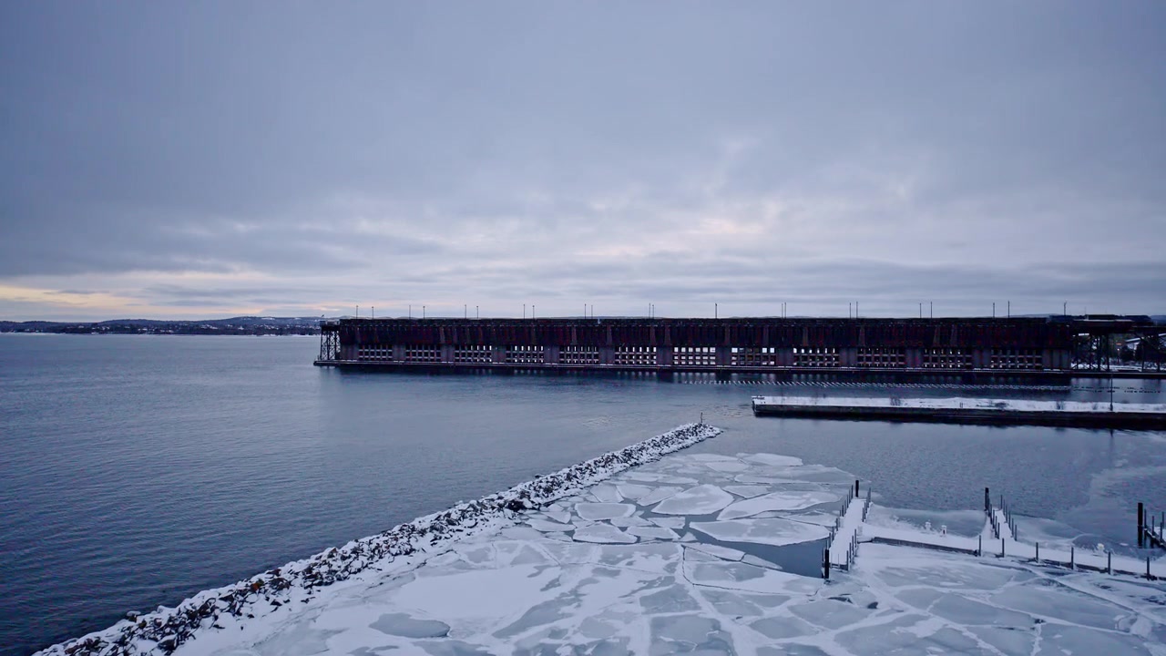 Industrielt havneanlegg dedikert til jernmalmfrakt på Lake Superior