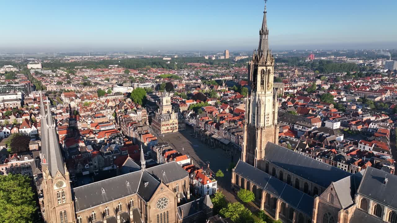 Vista aerea di Delft, Paesi Bassi