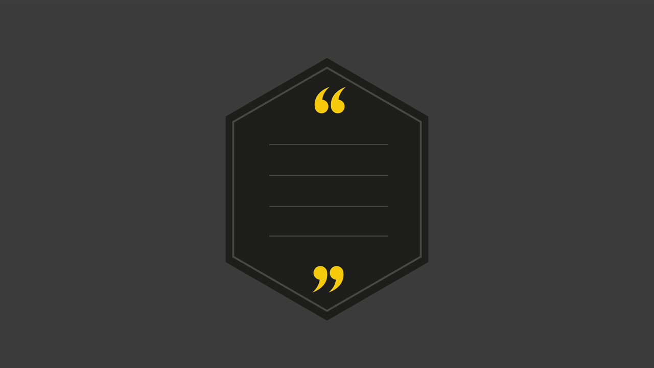 Black Hexagonal Quote Box