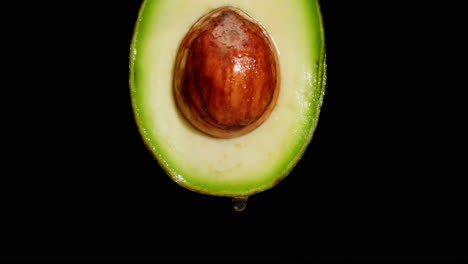 avocado half closeup