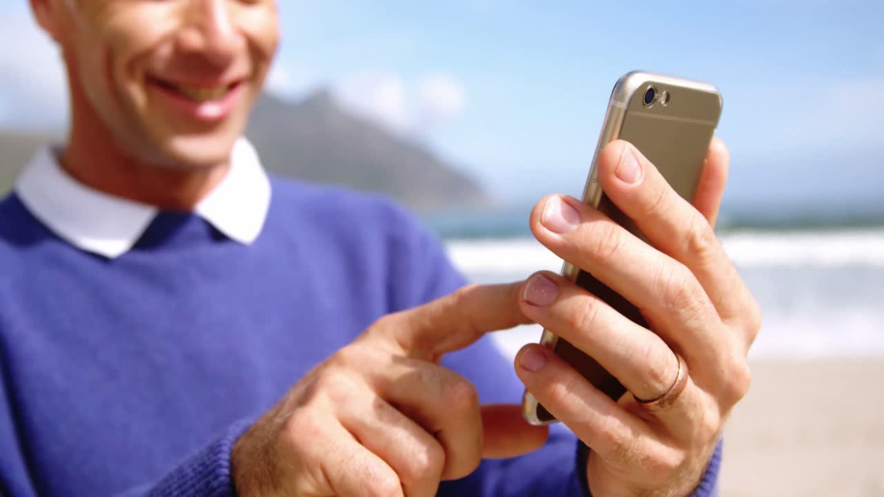 Man using mobile phone