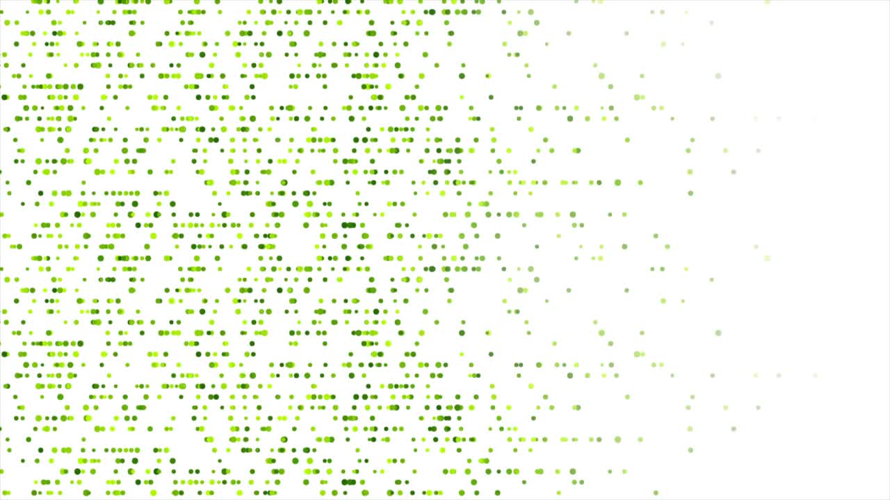 fondo de movimiento brillante abstracto con puntos verdes