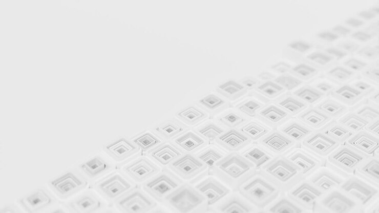 Abstract Geometric Pattern of White Squares