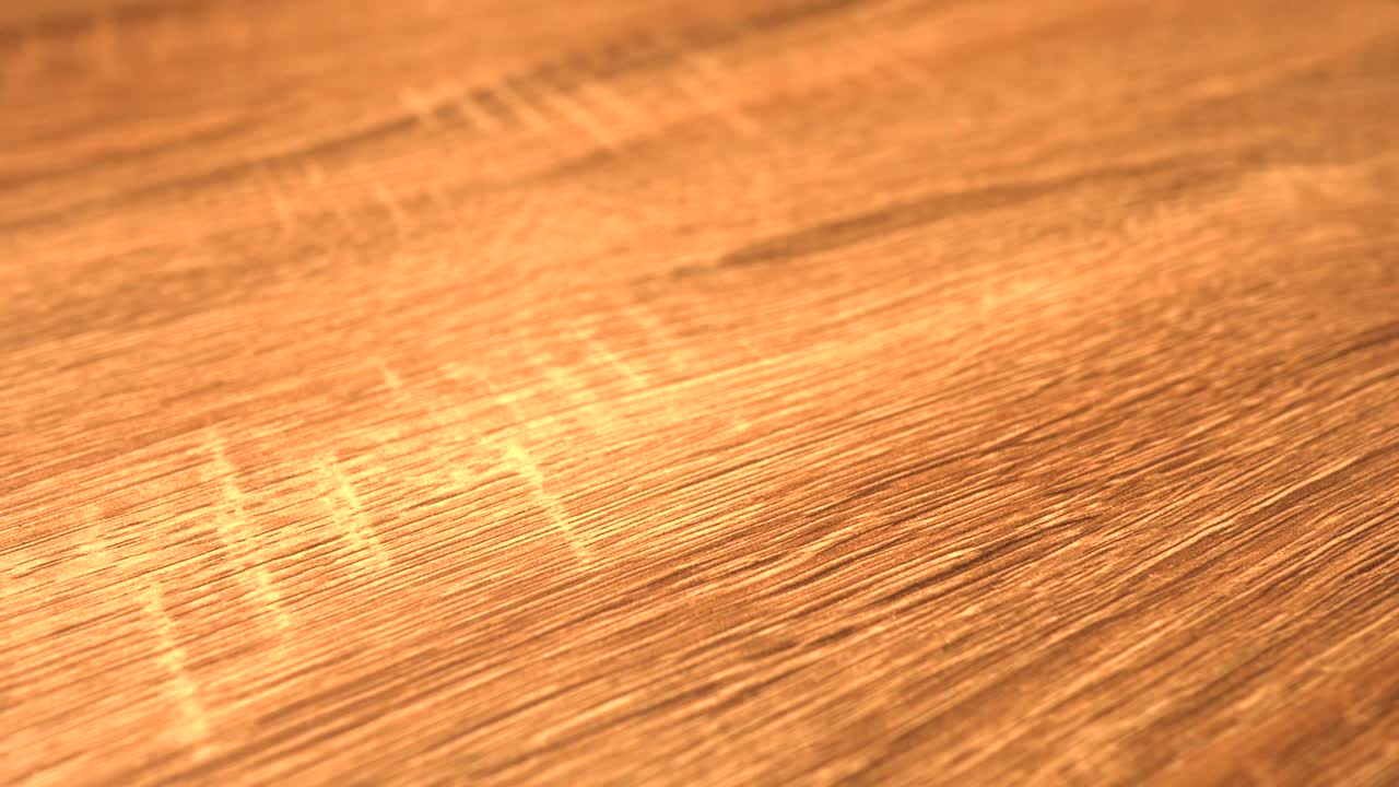 새로 설치된 나무 바닥의 근접 촬영