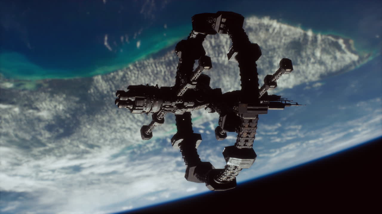 지구 주위를 돌고 있는 우주선 이 nasa 가 제공 한 이 사진 의 요소 들