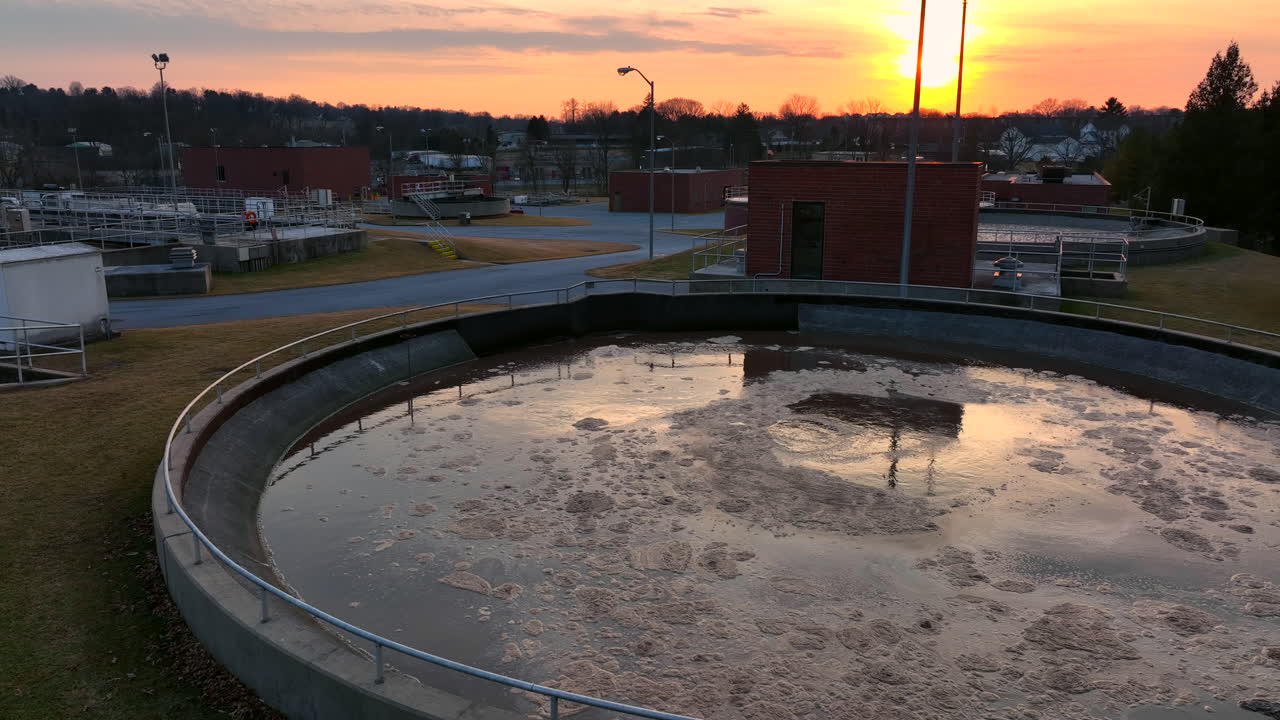 둥근 물 오수 오물 저장 탱크