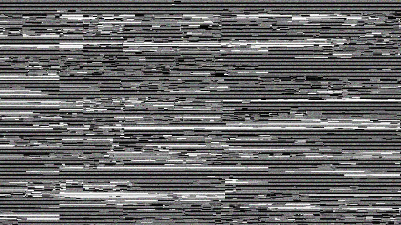 Flickering Horizontal Lines of TV Static and Glitch Effect
