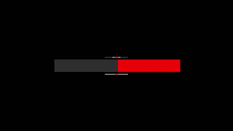 Geometric white gray red title video intro template lower third on black background. Suitable for advertising or presentations, television news production and social network. Alpha channel