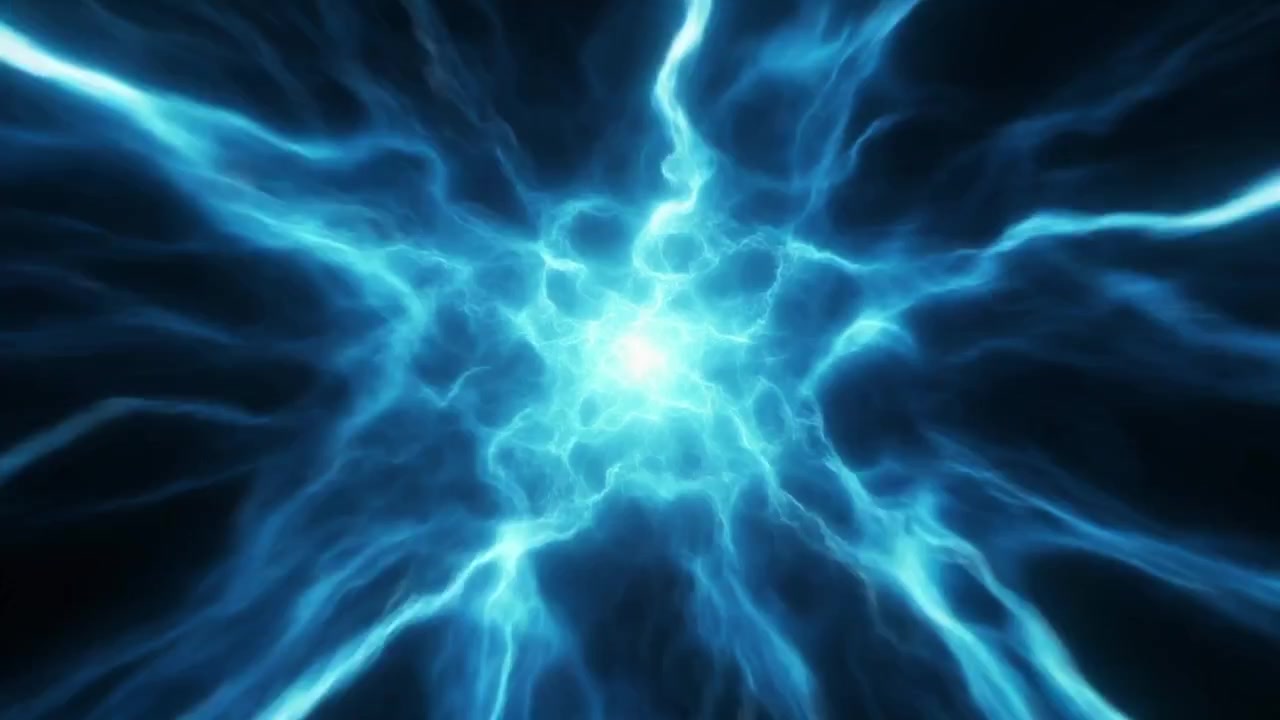 Portale energetico blu astratto con raggi di luce luminosi