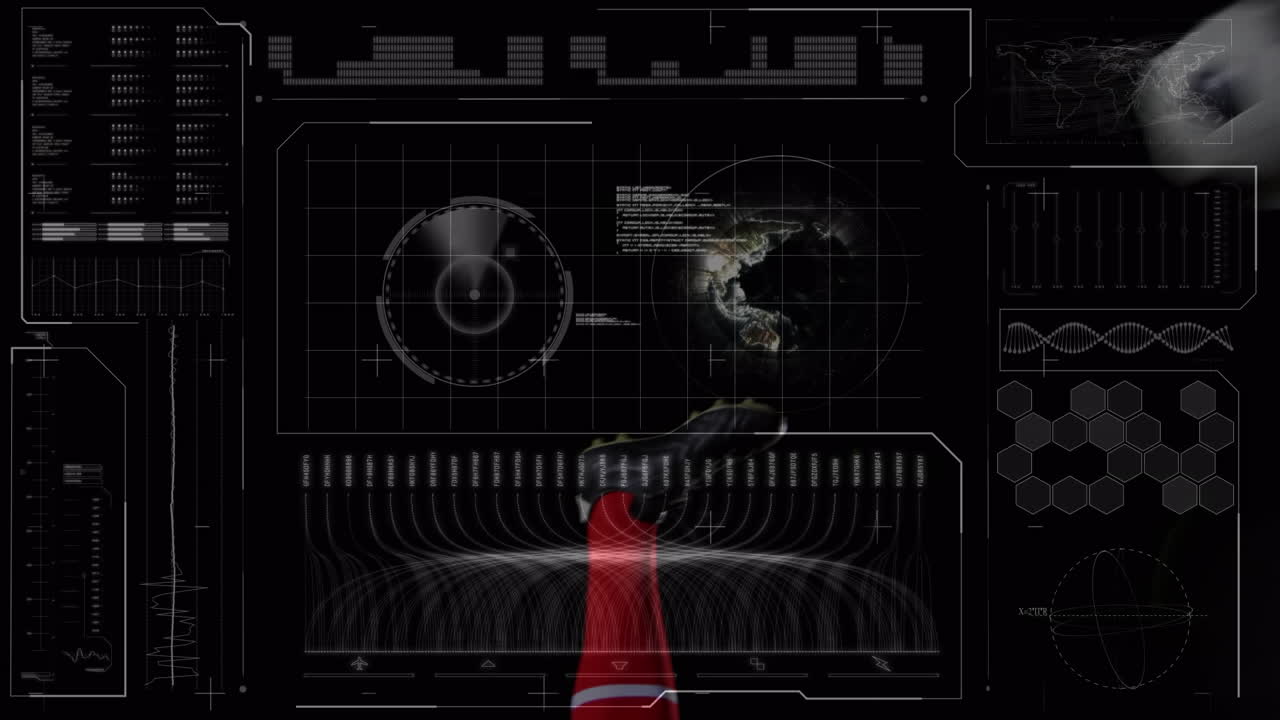 카우카스인 축구 선수가 공을  ⁇ 고 있는 지구의 애니메이션과 데이터 처리