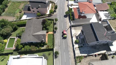 vista aérea de la desinfección de covid-19