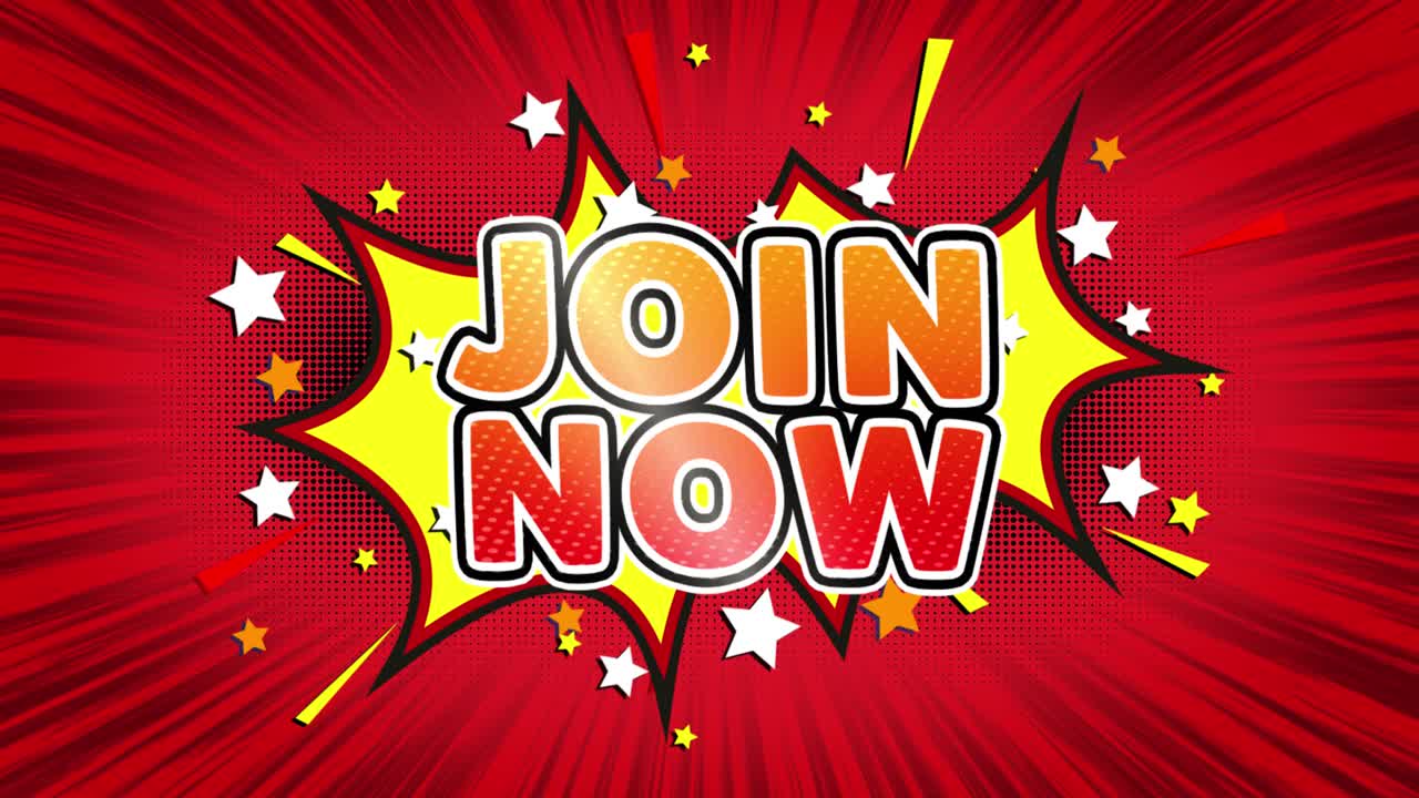 Join Now Comic Illustration