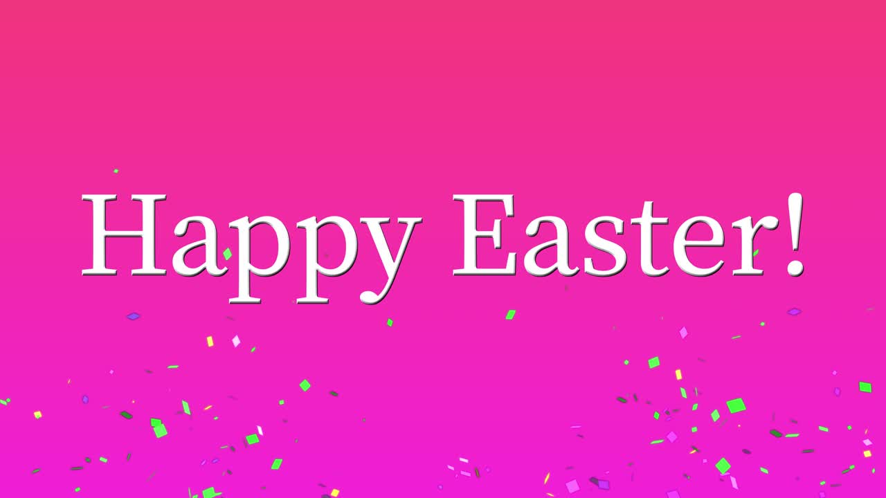 Happy Easter event text animation motion graphics