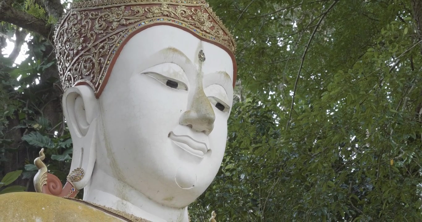 Buddhan patsaan lähikuva, Wat Phra That Doi Suthep, Chiang Mai, Thaimaa