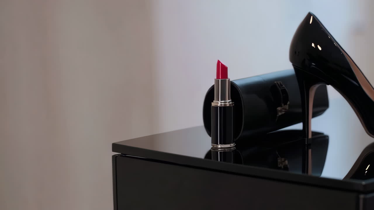 Black High Heels and Clutch