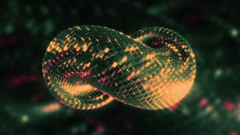 el símbolo del infinito de oro 3d