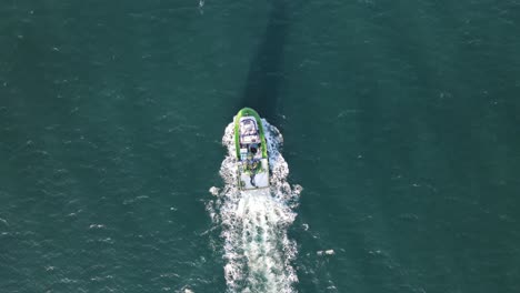 boat on sea top view