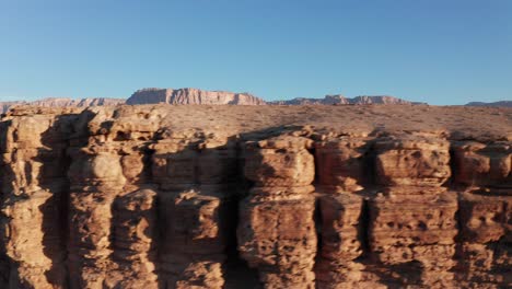 aerial reveal arizona desert sandstone cliff mountain landscape