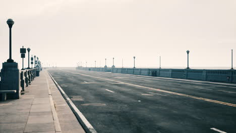 empty road in fog