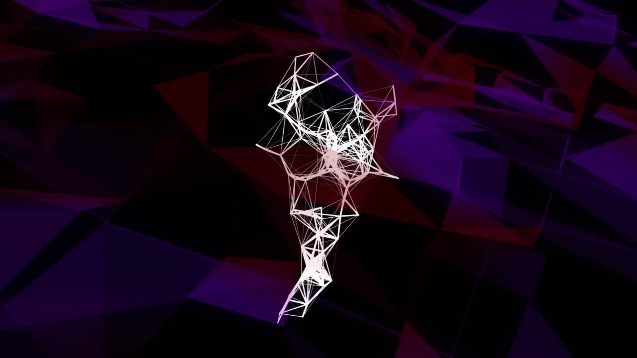 animación de números que cambian de cero a cuatro en contorno blanco sobre redes púrpuras