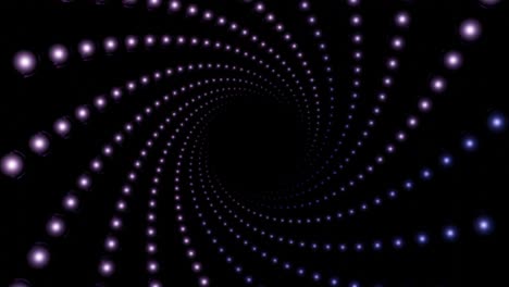 abstract spiral of glowing dots