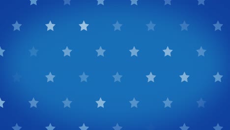 Animation-of-white-stars-flickering-on-blue-background-on-seamless-loop