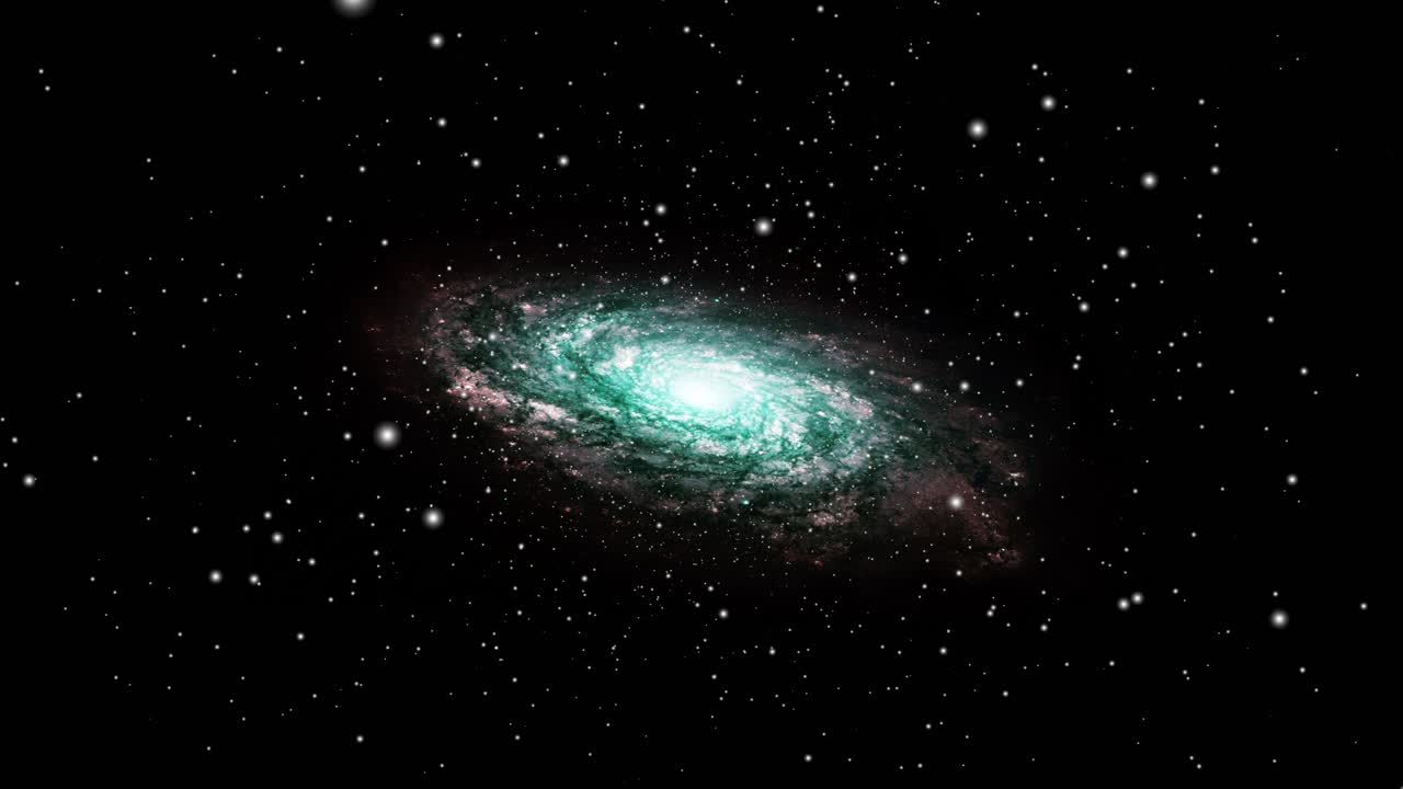 어두운 우주에 떠있는 은하