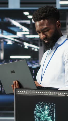 vertical video data center engineer does node tree programming to optimize resource allocation