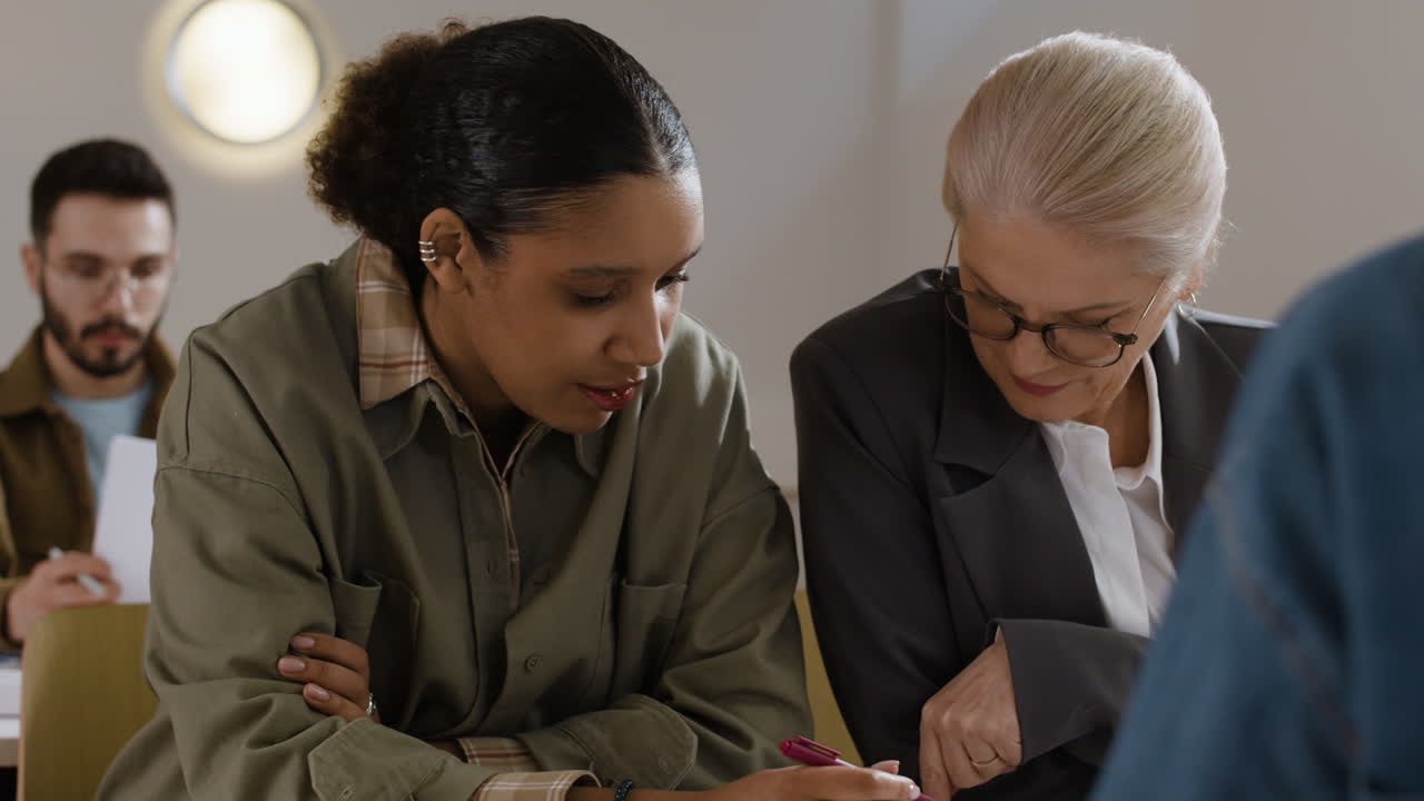 People in a classroom setting