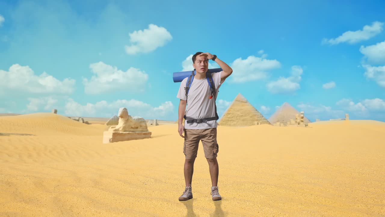 Tourist in the Egyptian Desert