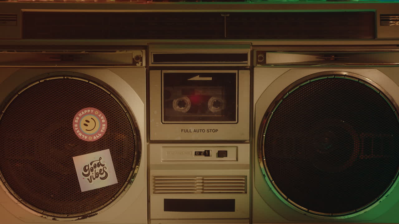 Turning Music on Retro Cassette Player