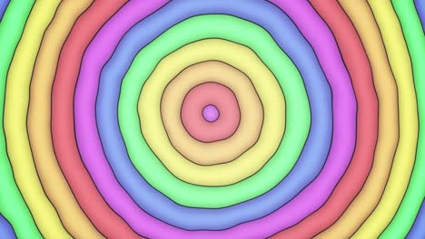 happy pride month colorful rainbow circles abstract background loop animation