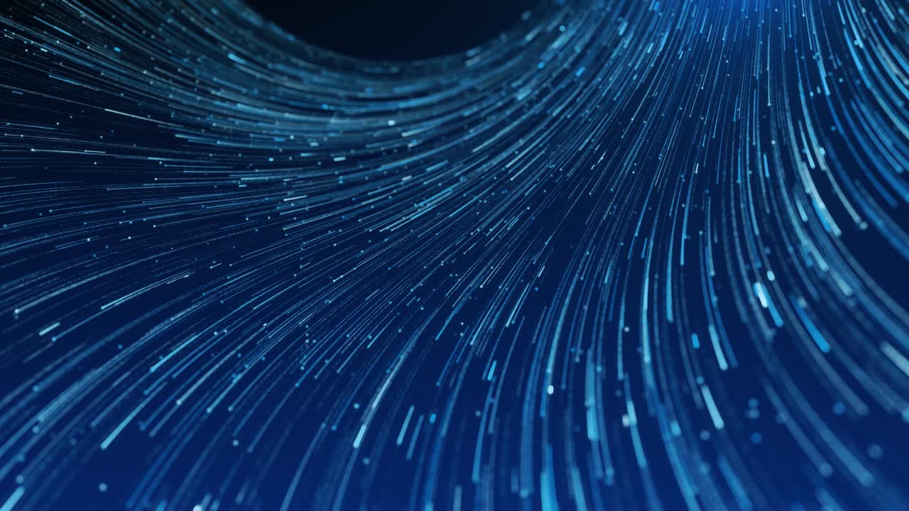 Big data, abstrakt teknologimatrix baggrund, lysdata bølgende animation, digitalt landskab
