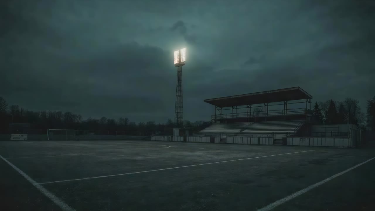 Empty Stadium at Night