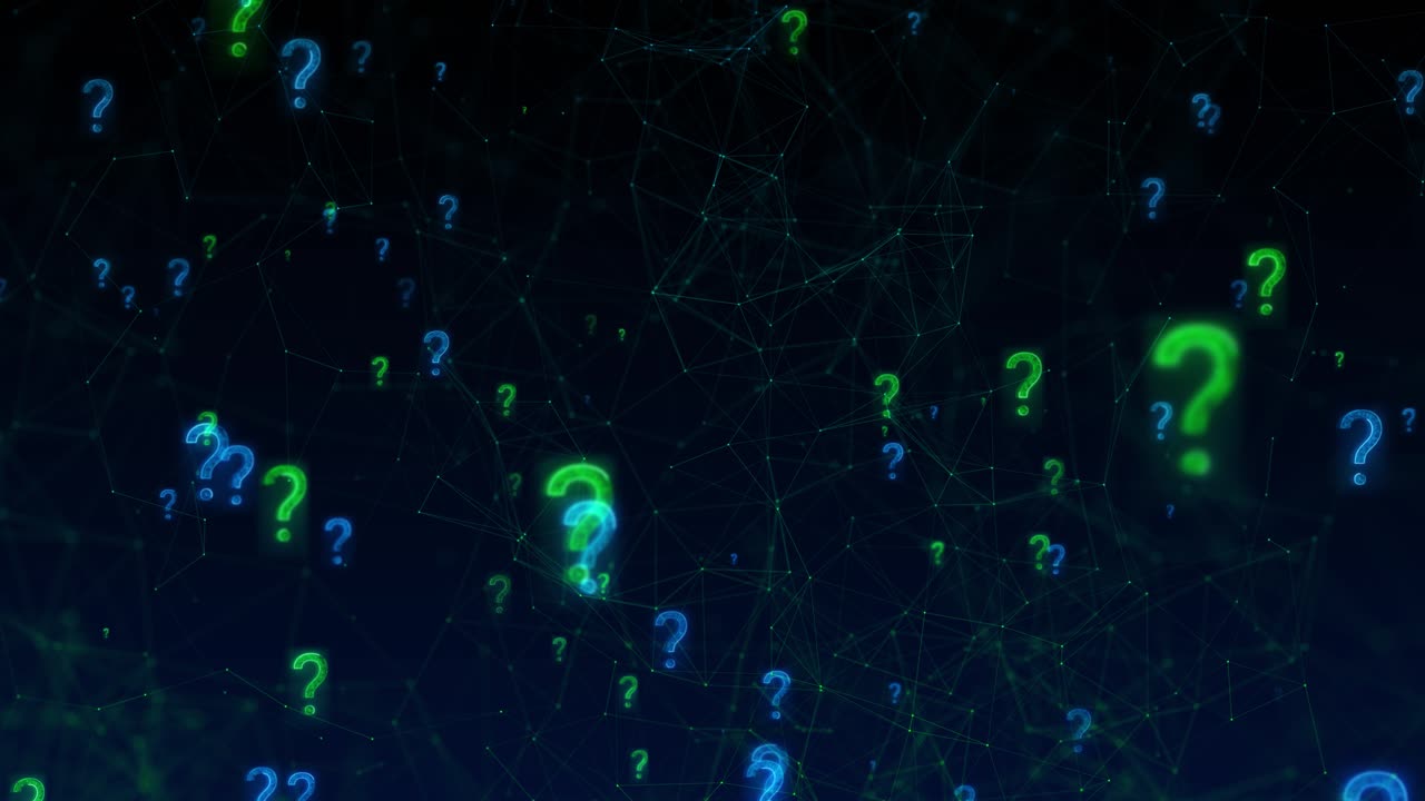 Question mark icon problem sign flaying background question mark background flying through glowing