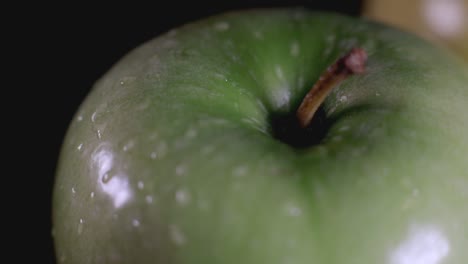 closeup of a fresh green apple for a healthy diet - closeup shot