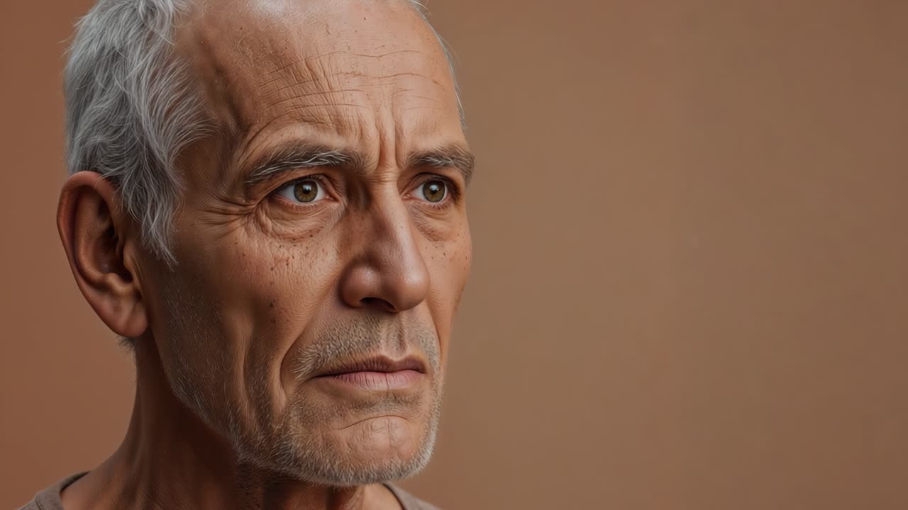 Portrait of an Older Man with Gray Hair