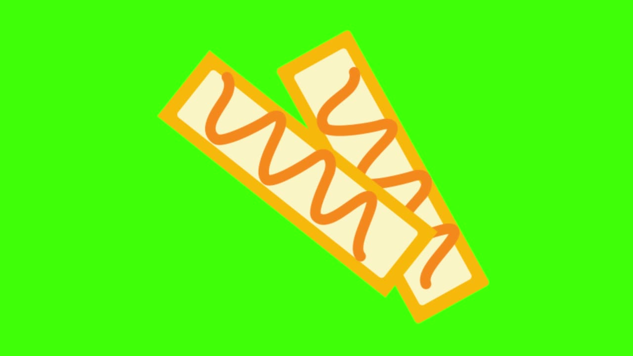 icono de dos galletas que aparecen en la pantalla verde