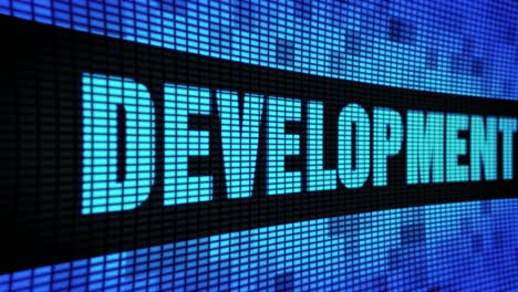 development on led screen
