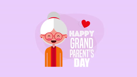 happy grandparents day card with grandmother