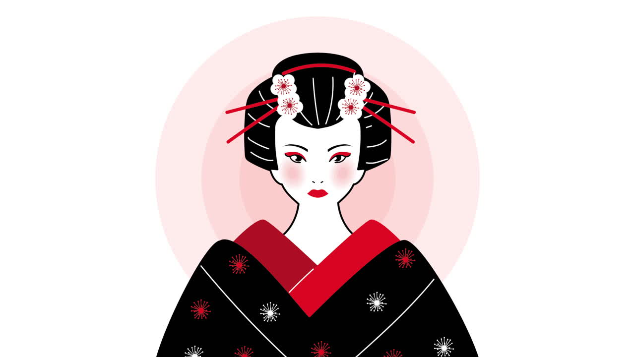 retrato de una geisha