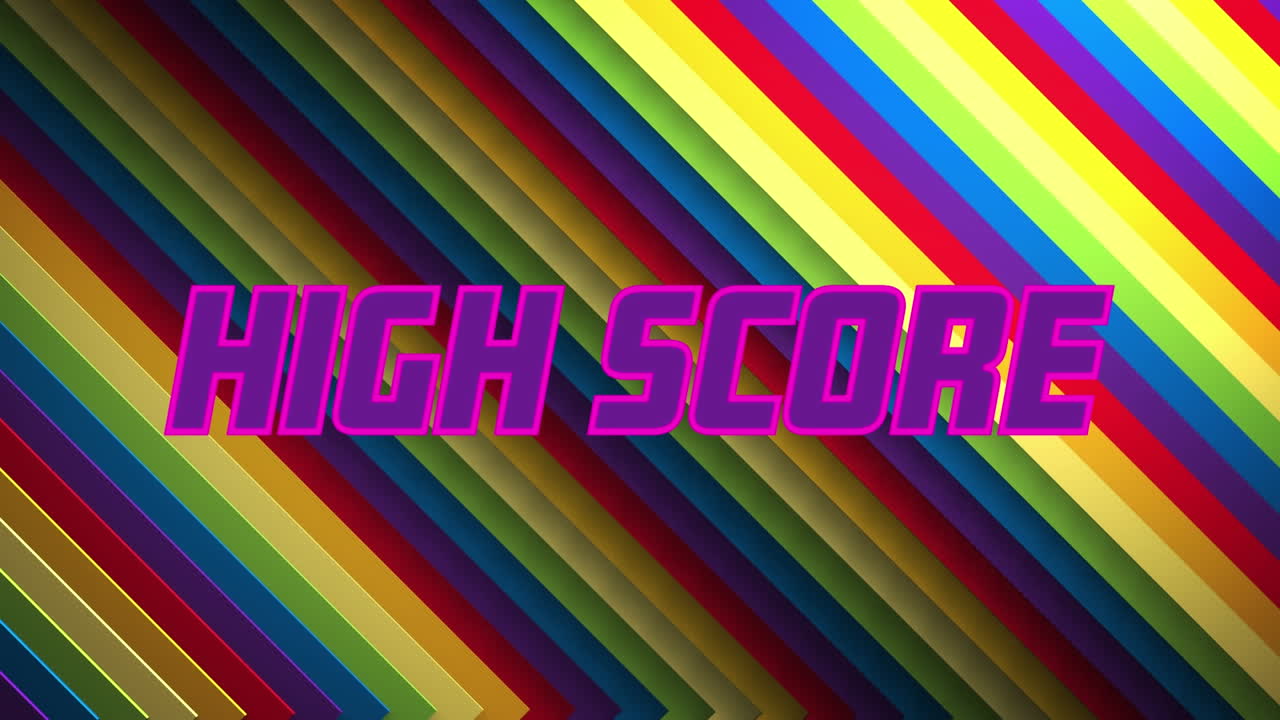 animación de aprender más banner de texto contra rastros de luz de colores que brillan en un patrón sin costuras