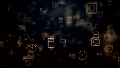 iconos de electrodomésticos con bucle movido