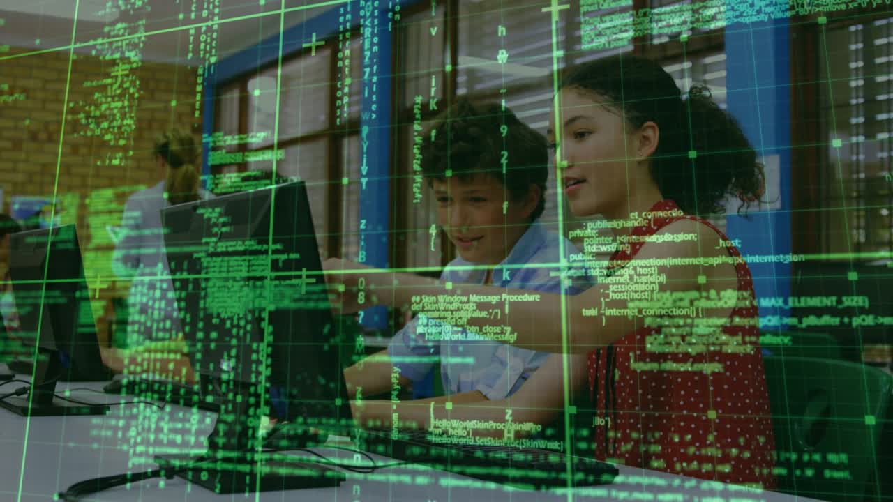 Animation of data processing over diverse students using computer