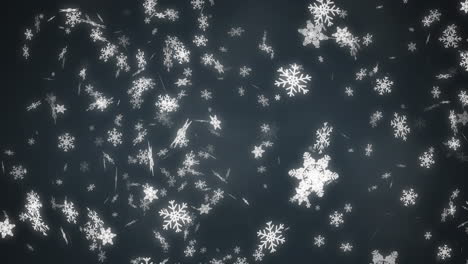 animación de nieve cayendo sobre un fondo gris.