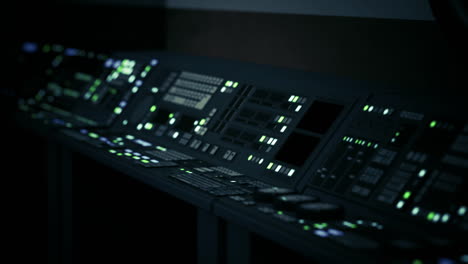 dark control room console