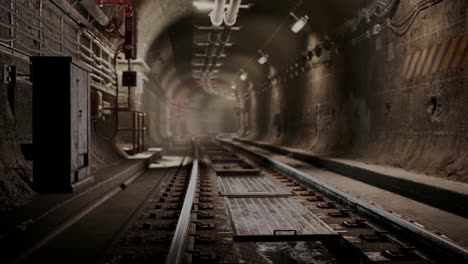 Licht-In-Der-Nacht-Im-U-Bahn-Tunnel-Der-Altstadt