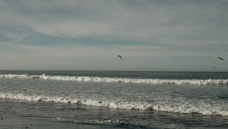 Una-Vista-De-La-Playa-Cerca-De-Cardiff,-California.