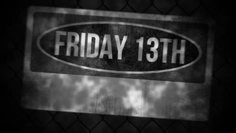 friday 13th on warning sign