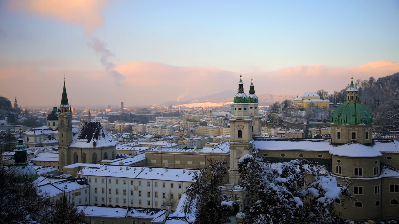 유럽에서 오스트리아 잘츠부르크에서 촬영한 영상